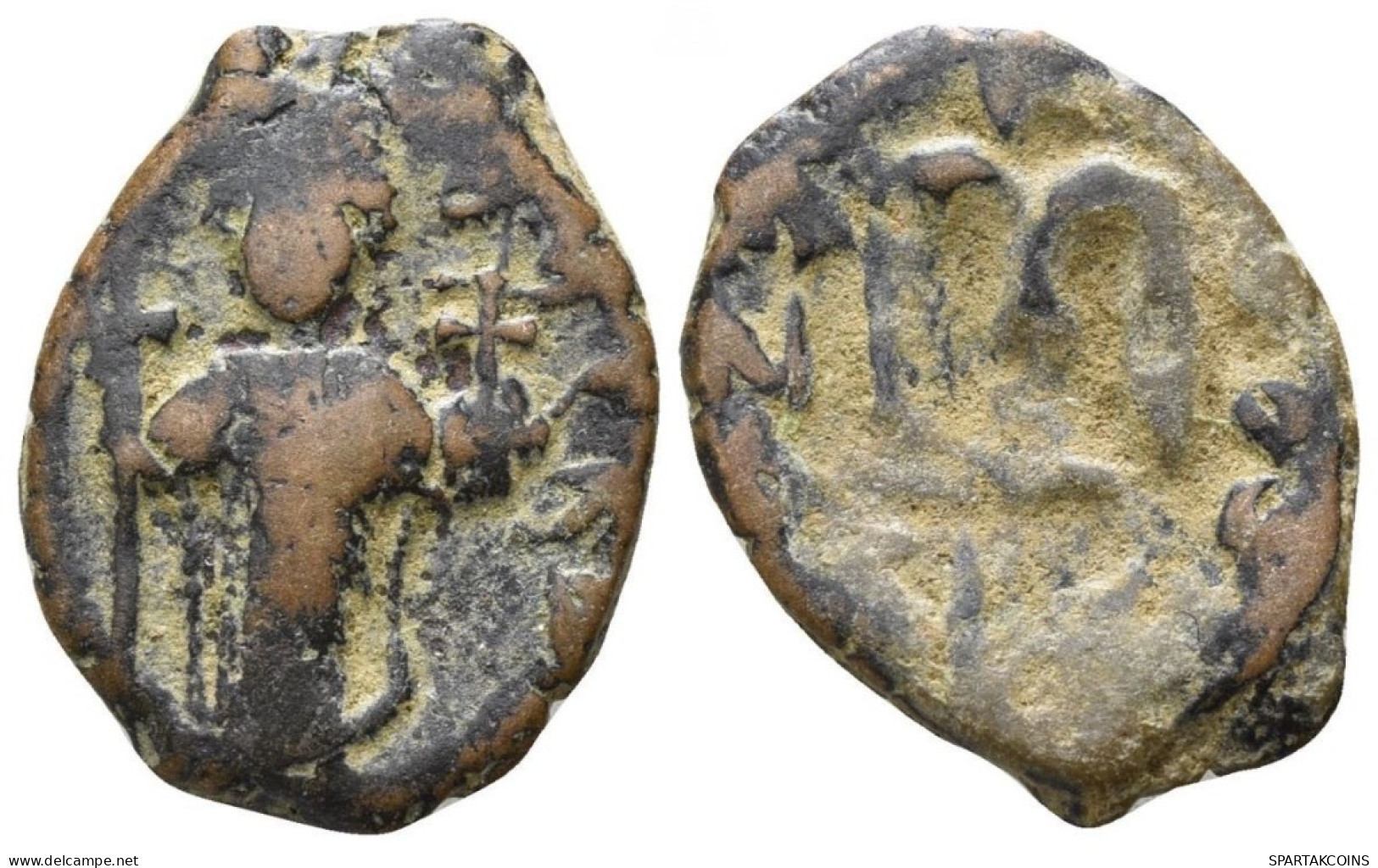 Constans II Follis Cross Globus 3.49g/22mm #ANT1059.7.F.A - Byzantinische Münzen