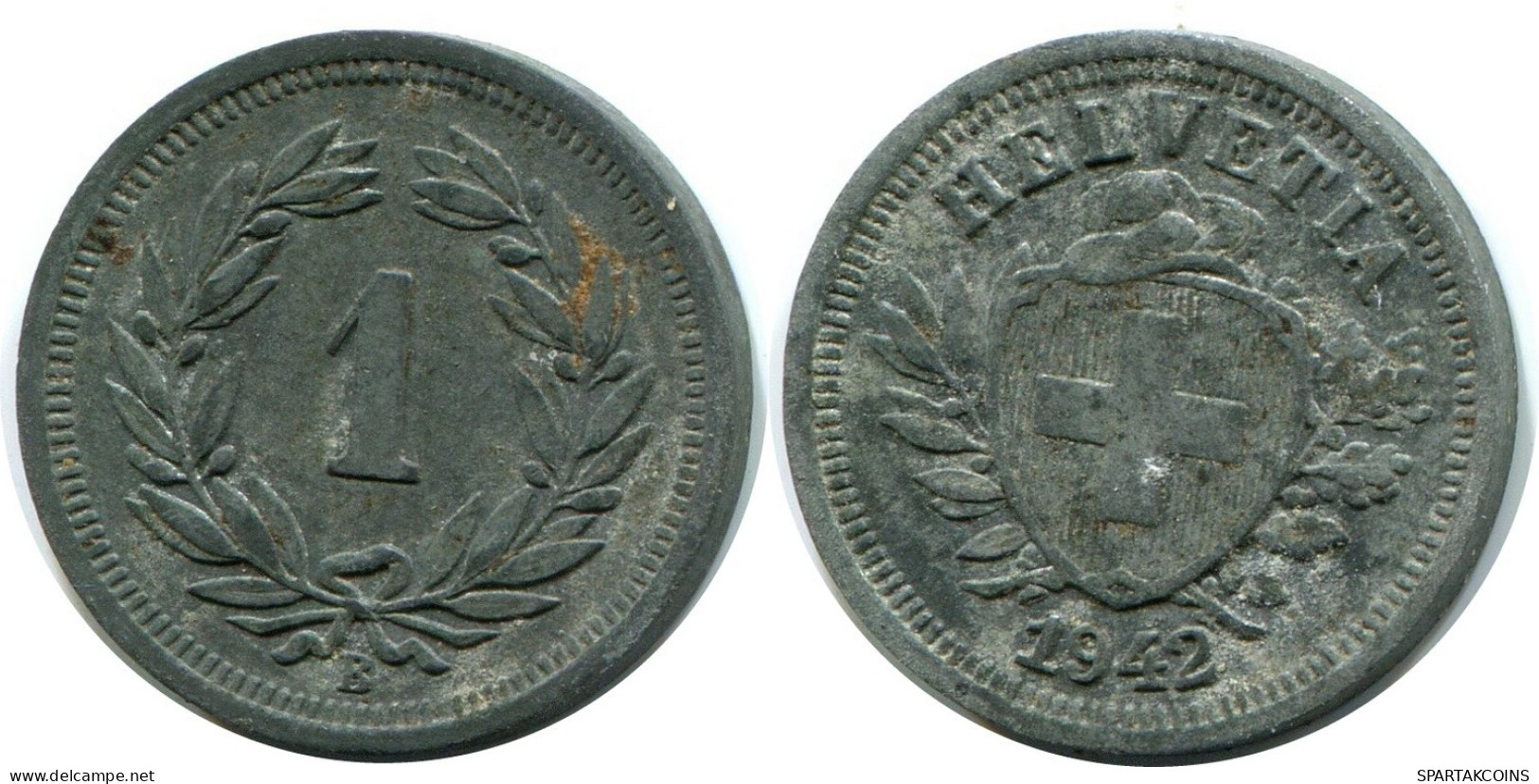 1 RAPPEN 1942 B SUIZA SWITZERLAND Moneda #AY100.3.E.A - Autres & Non Classés