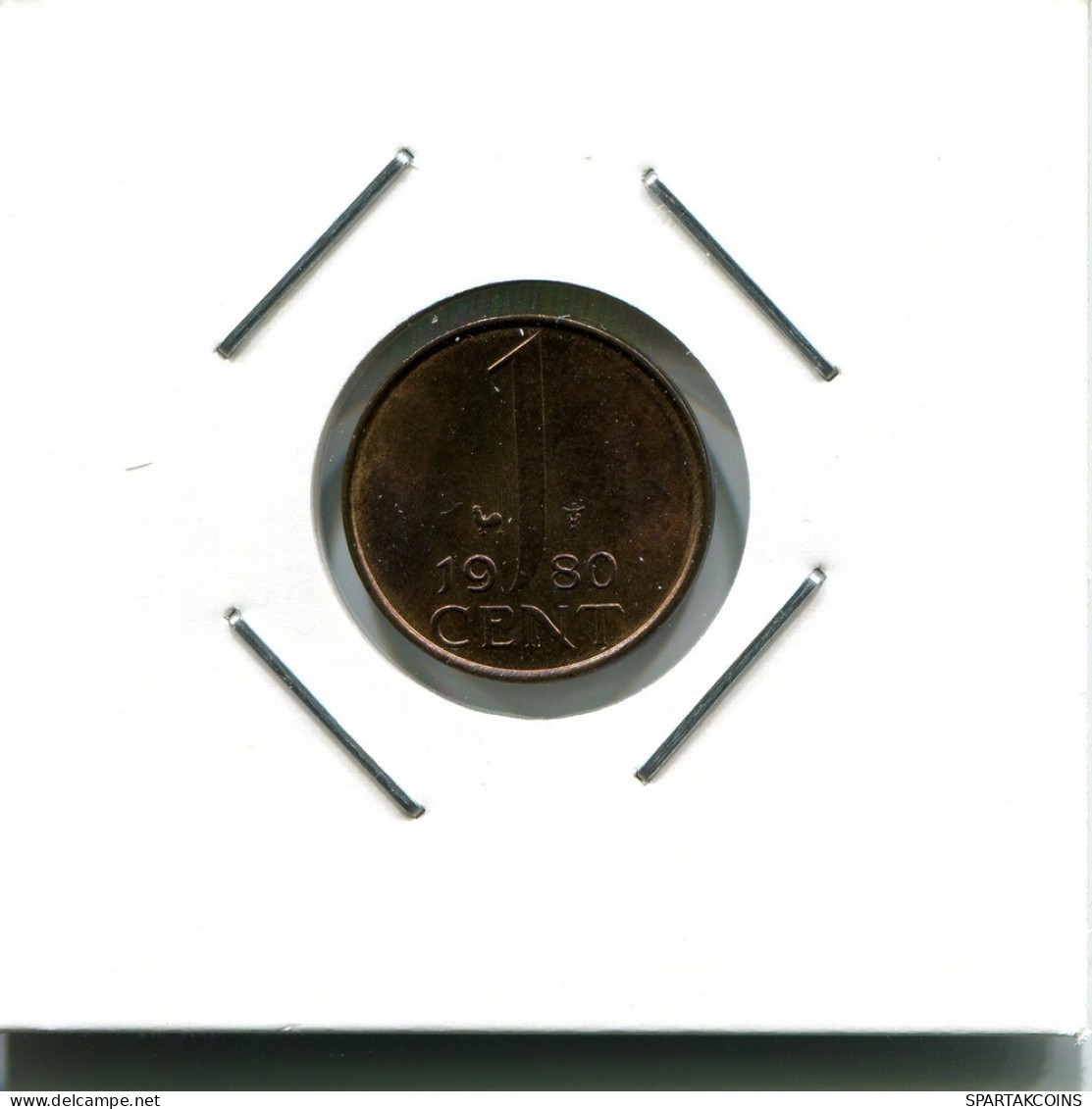 1 CENT 1980 NIEDERLANDE NETHERLANDS Münze #AR549.D.A - 1948-1980 : Juliana