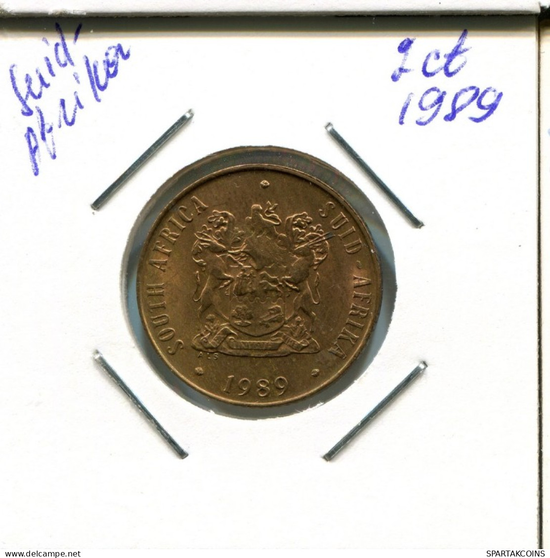 2 CENTS 1989 SOUTH AFRICA Coin #AN712.U.A - Afrique Du Sud