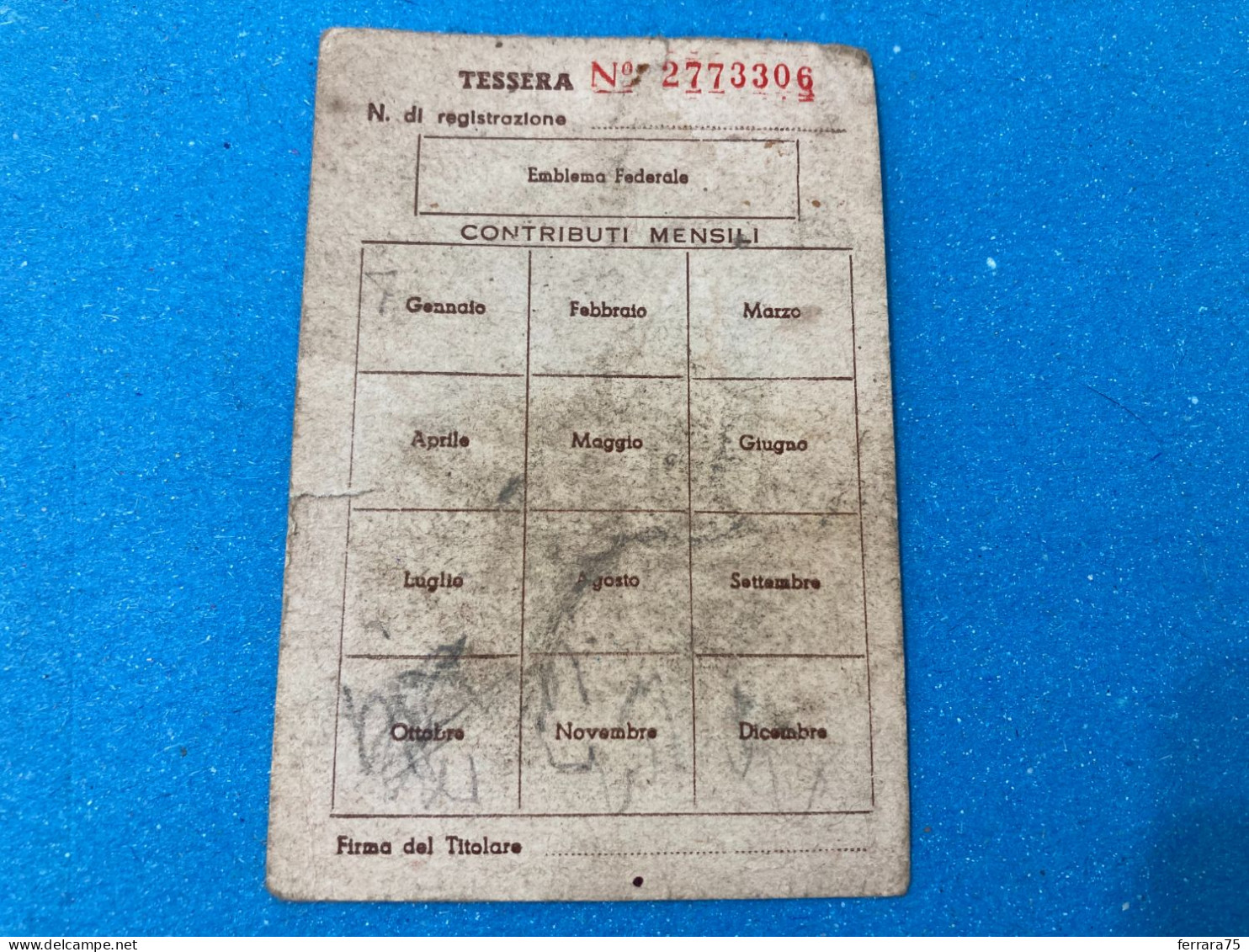 TESSERA CGIL 1949 BOLOGNA. - Mitgliedskarten
