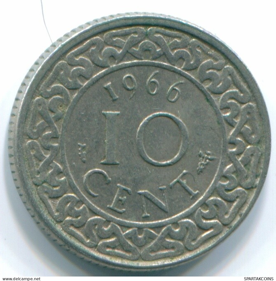 10 CENTS 1966 SURINAME Netherlands Nickel Colonial Coin #S13243.U.A - Surinam 1975 - ...