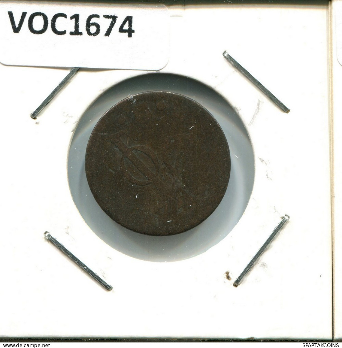 174? UTRECHT VOC DUIT NIEDERLANDE OSTINDIEN NY COLONIAL PENNY #VOC1674.10.D.A - Indes Néerlandaises