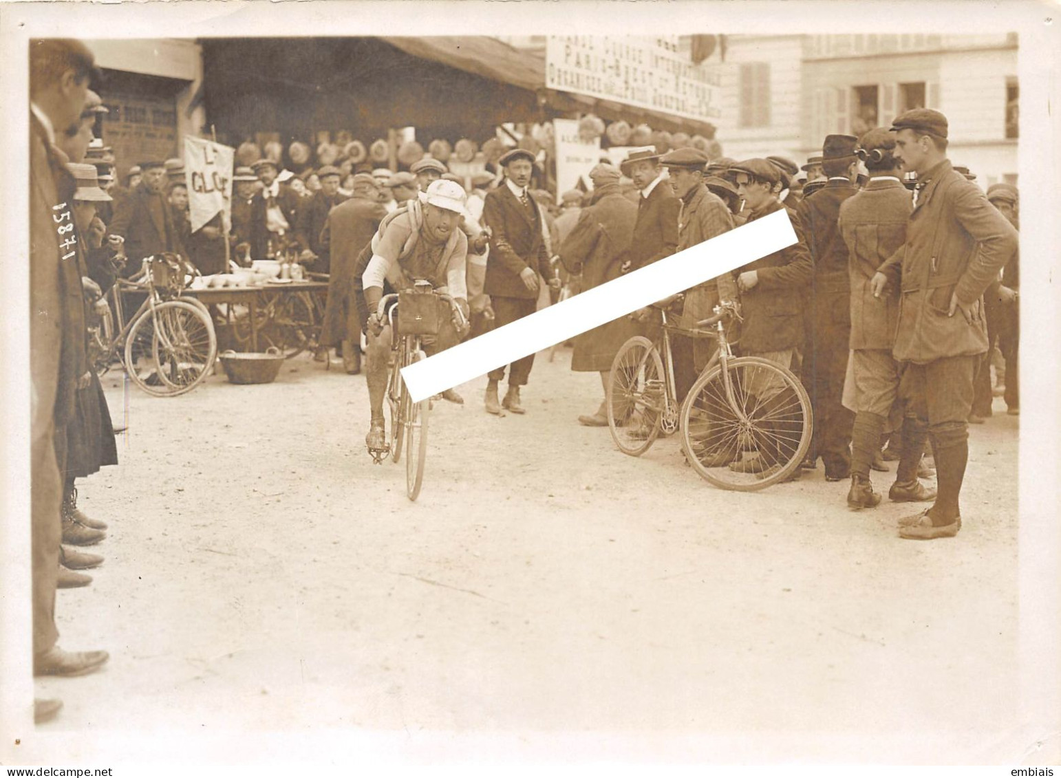 MORTAGNE Au PERCHE - PARIS-BREST 1911 - Photo Originale De La Course, Octave LAPIZE Quitte Le Contrôle De Mortagne - Cycling