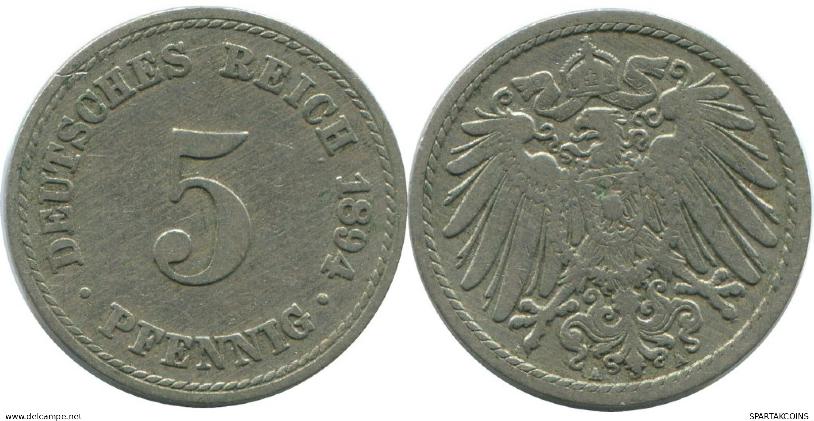 5 PFENNIG 1894 A ALEMANIA Moneda GERMANY #AE679.E.A - 5 Pfennig