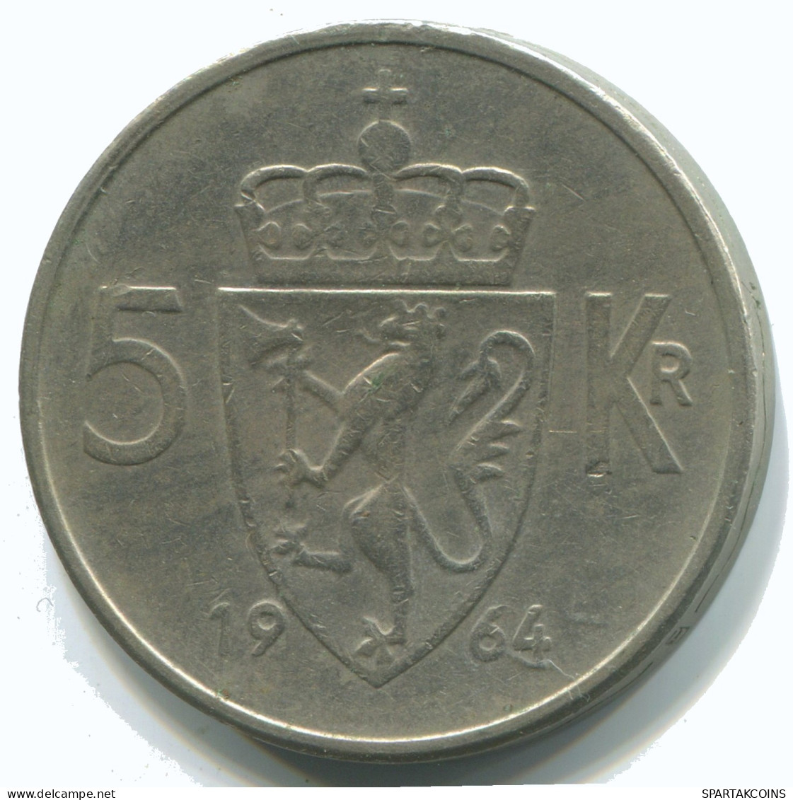 5 KRONER 1964NORUEGA NORWAY Moneda #WW1051.E.A - Norvège