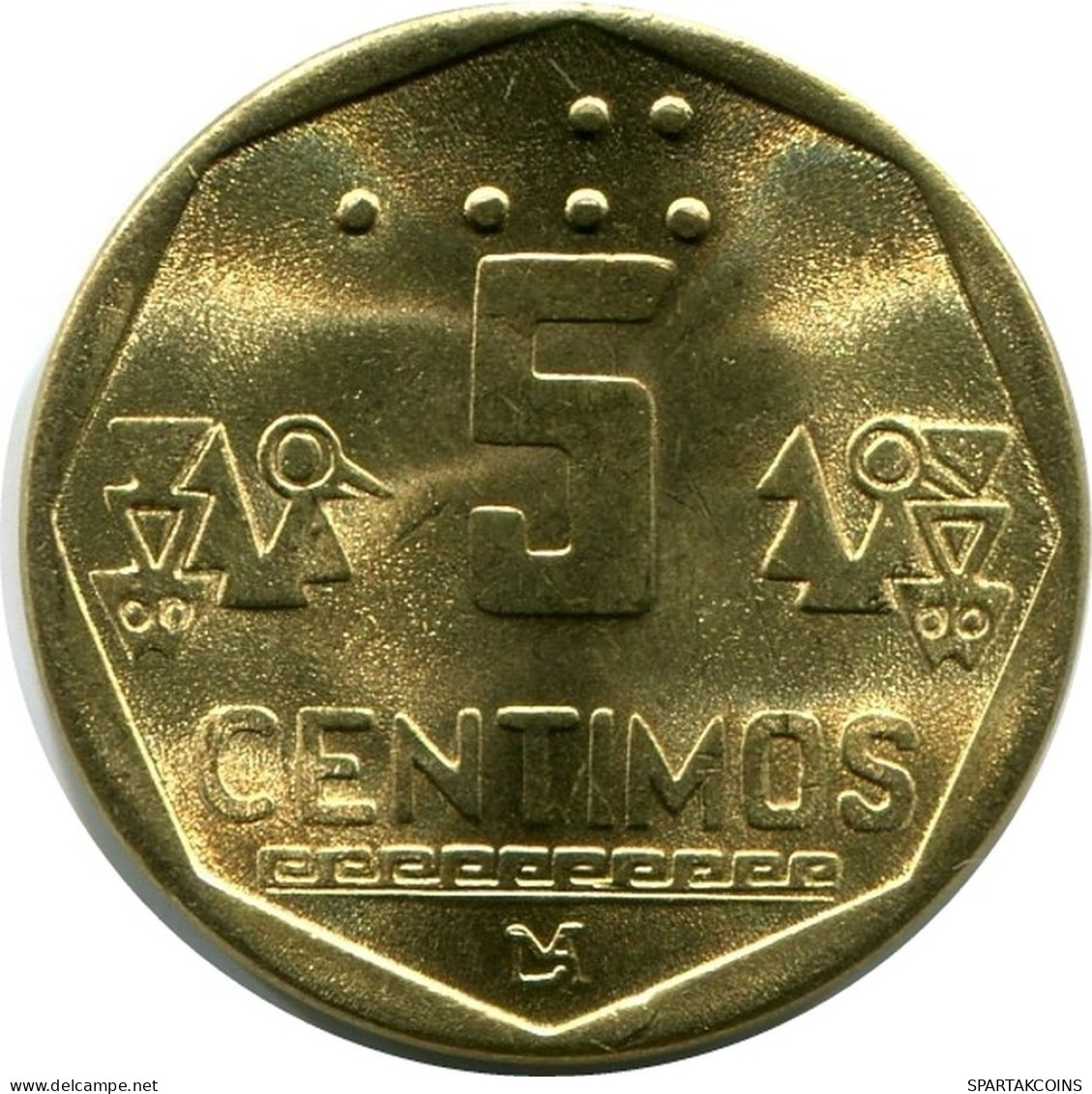 5 CENTIMOS 1998 PERU UNC Münze #M10043.D.A - Peru