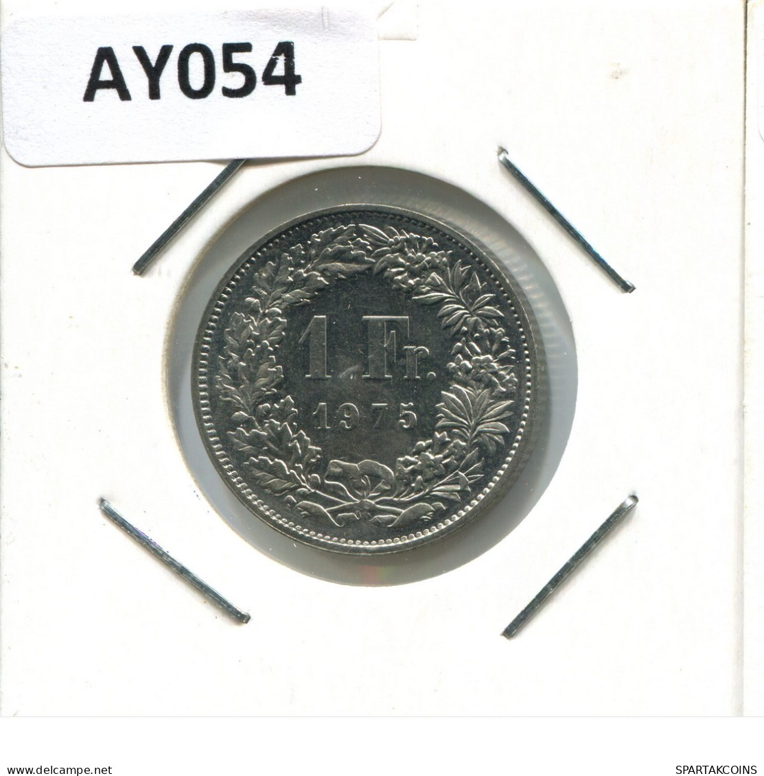 1 FRANC 1975 SUIZA SWITZERLAND Moneda #AY054.3.E.A - Other & Unclassified