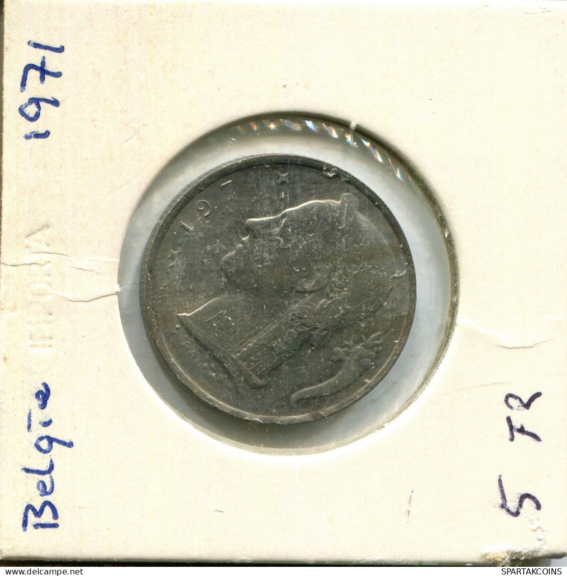 5 FRANCS 1971 DUTCH Text BELGIQUE BELGIUM Pièce #AU643.F.A - 5 Francs