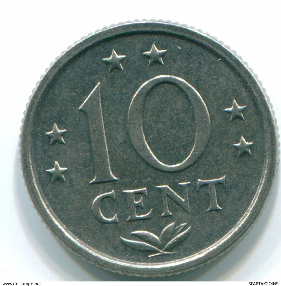 10 CENTS 1979 NETHERLANDS ANTILLES Nickel Colonial Coin #S13613.U.A - Antilles Néerlandaises