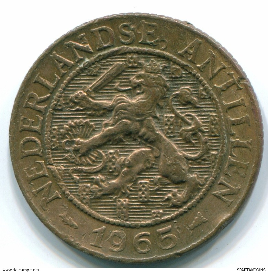2 1/2 CENT 1965 CURACAO Netherlands Bronze Colonial Coin #S10234.U.A - Curaçao