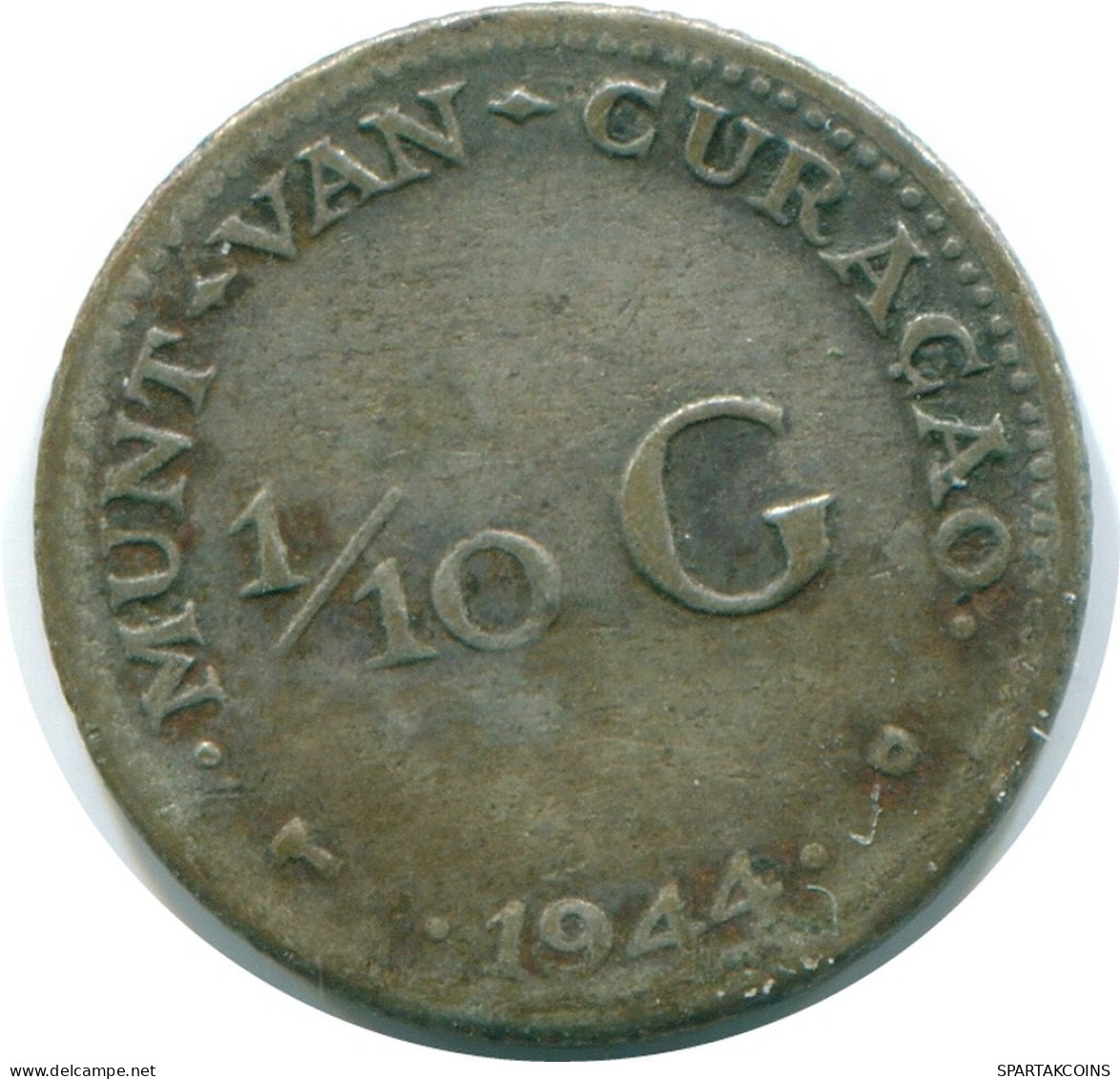 1/10 GULDEN 1944 CURACAO NEERLANDÉS NETHERLANDS PLATA #NL11778.3.E.A - Curaçao