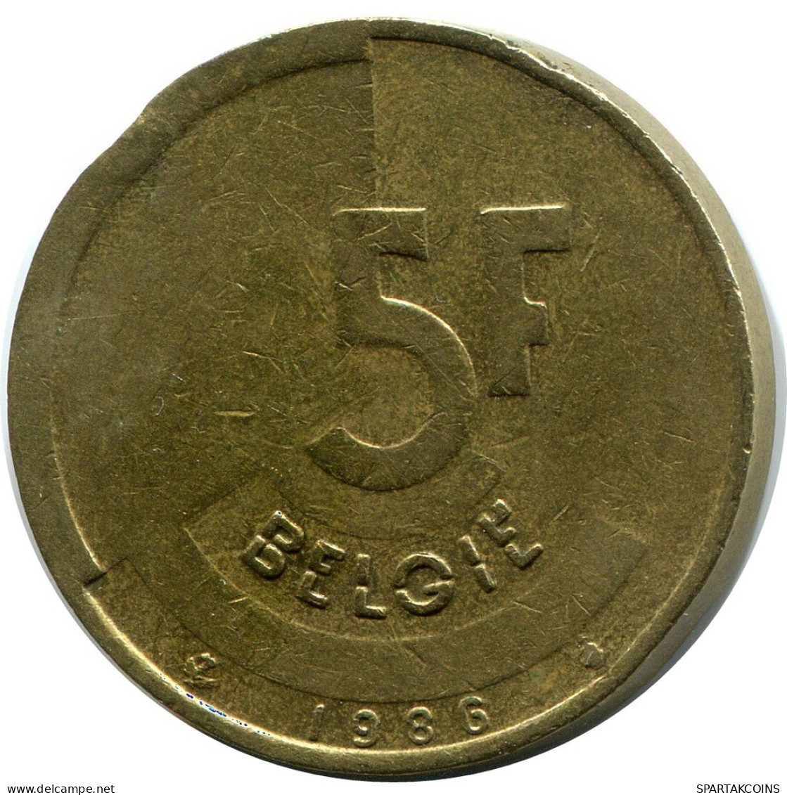5 FRANCS 1986 DUTCH Text BELGIUM Coin #AZ366.U.A - 5 Francs