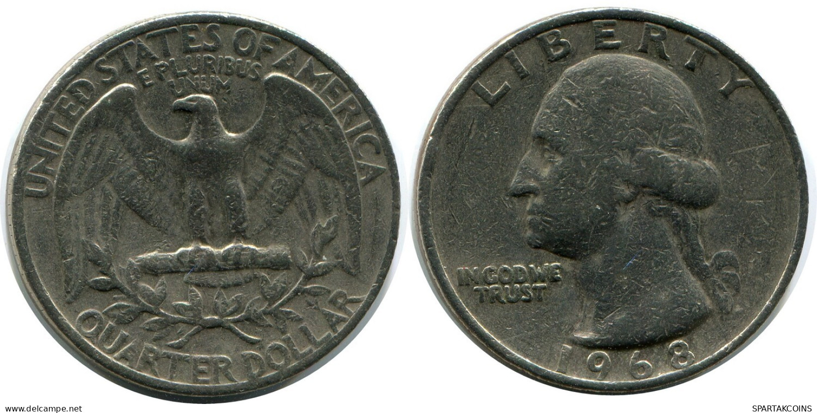 1/4 DOLLAR 1968 USA Coin #AZ269.U.A - 1932-1998: Washington