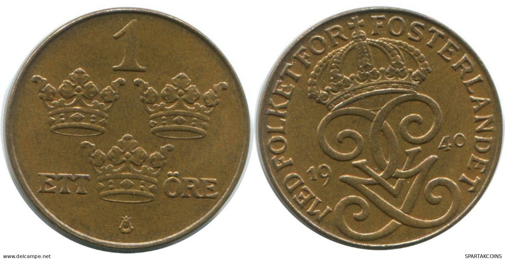 1 ORE 1940 SWEDEN Coin #AD365.2.U.A - Schweden