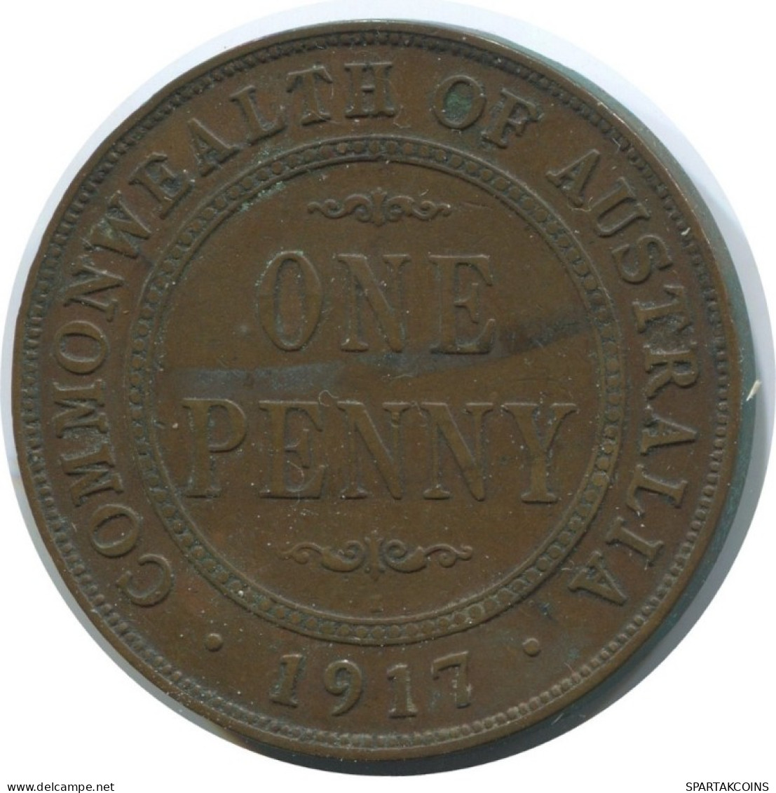 1 PENNI 1917 AUSTRALIEN AUSTRALIA Münze #AE778.16.D.A - Penny