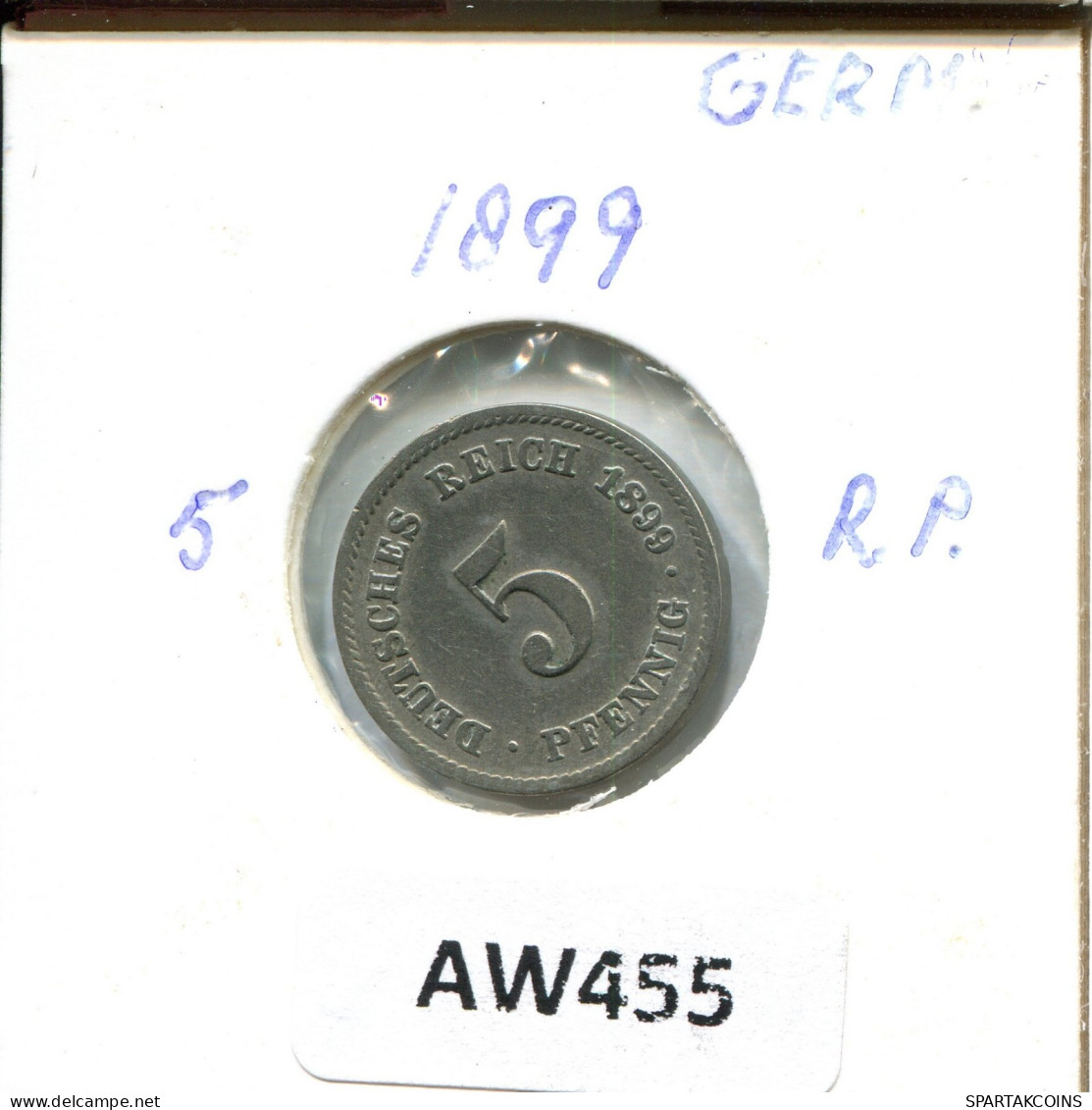 5 PFENNIG 1899 F GERMANY Coin #AW455.U.A - 5 Pfennig