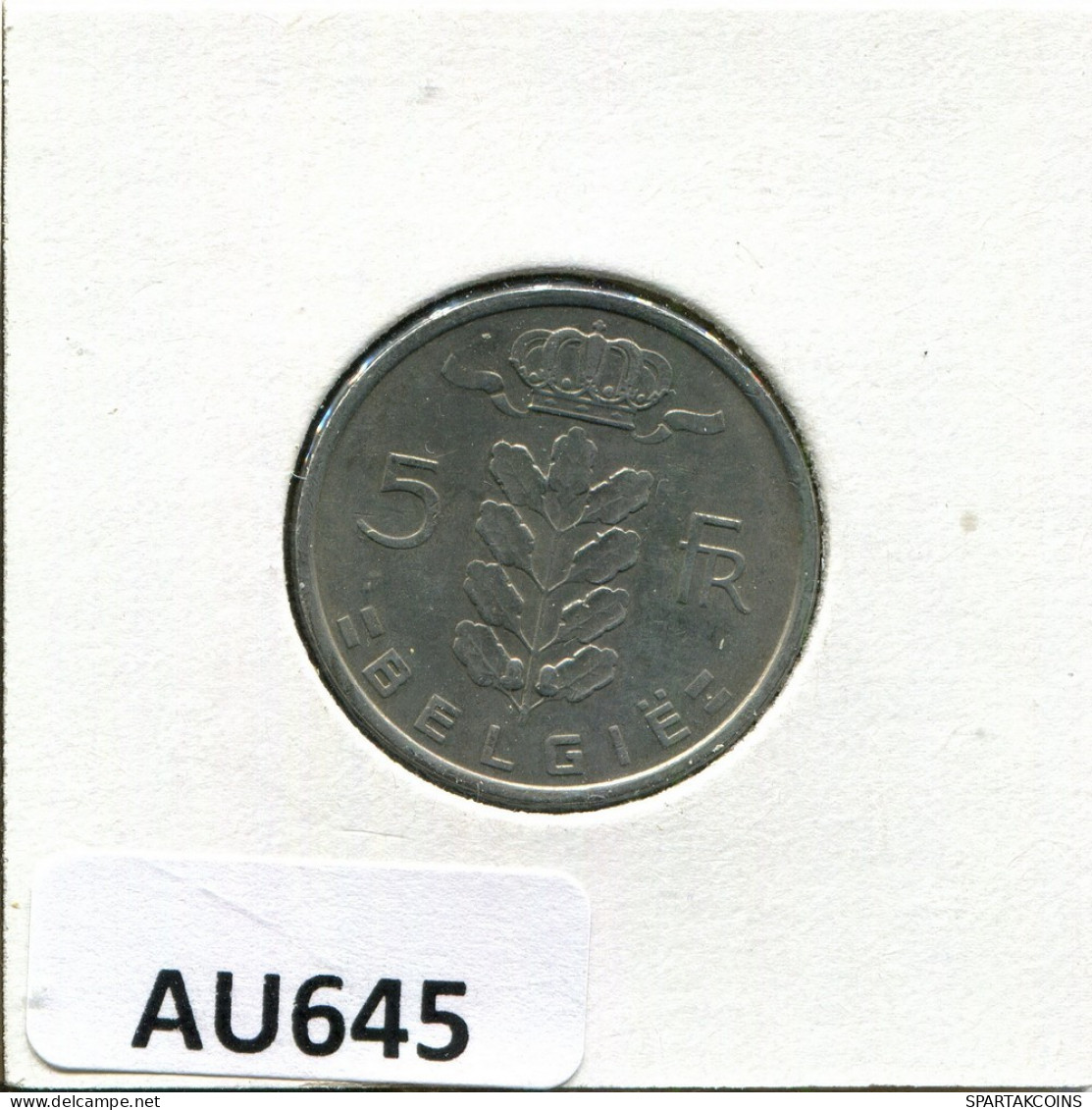 5 FRANCS 1975 DUTCH Text BELGIQUE BELGIUM Pièce #AU645.F.A - 5 Francs