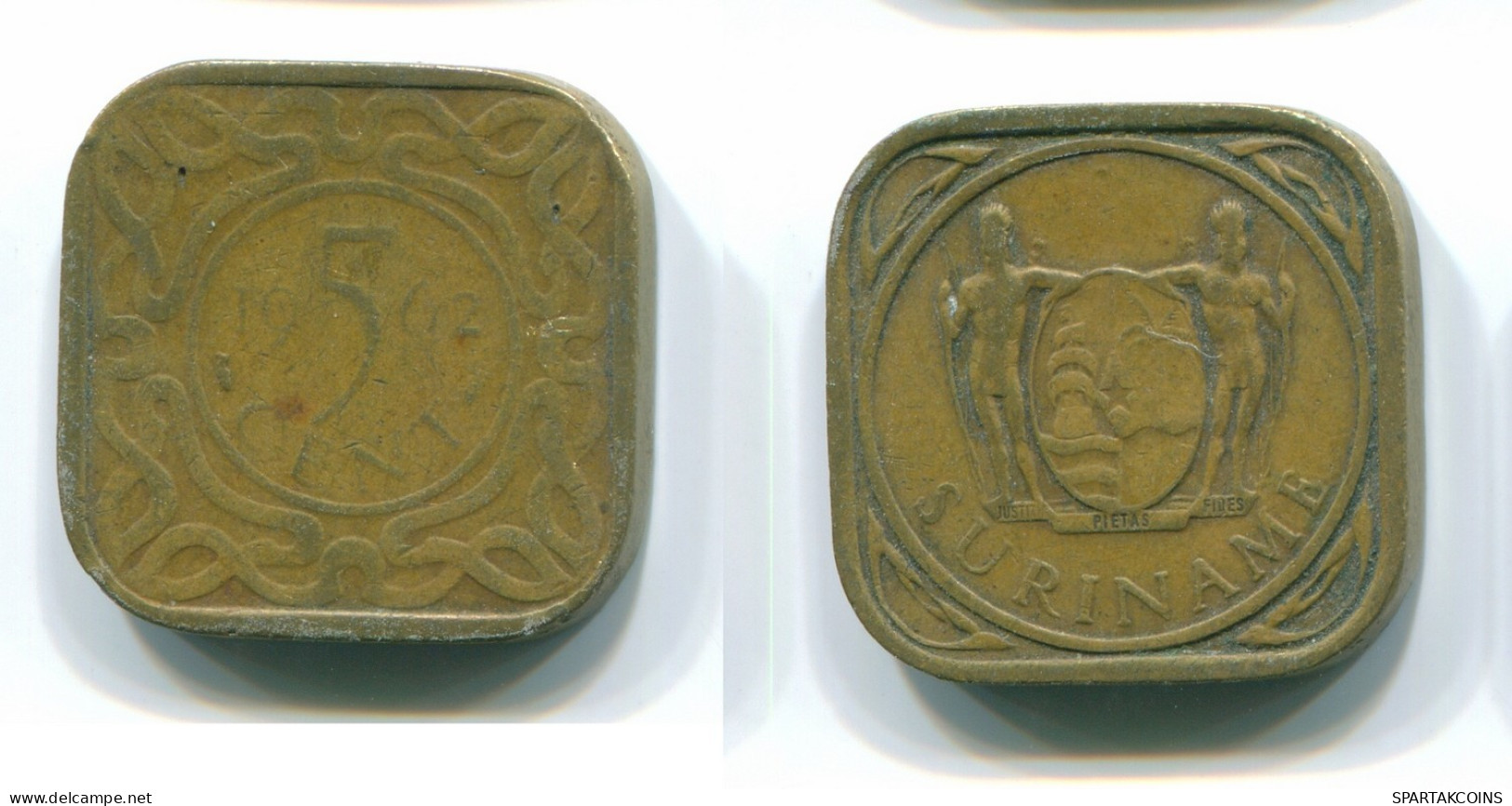 5 CENTS 1962 SURINAME Netherlands Nickel-Brass Colonial Coin #S12632.U.A - Surinam 1975 - ...