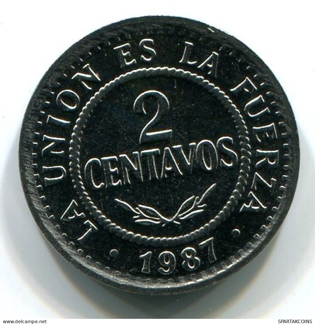 2 CENTAVOS 1987 BOLIVIA Coin UNC #W10942.U.A - Bolivia