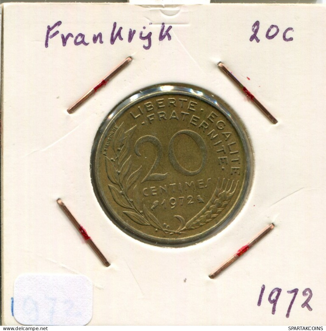 20 CENTIMES 1972 FRANCE Coin French Coin #AM853.U.A - 20 Centimes