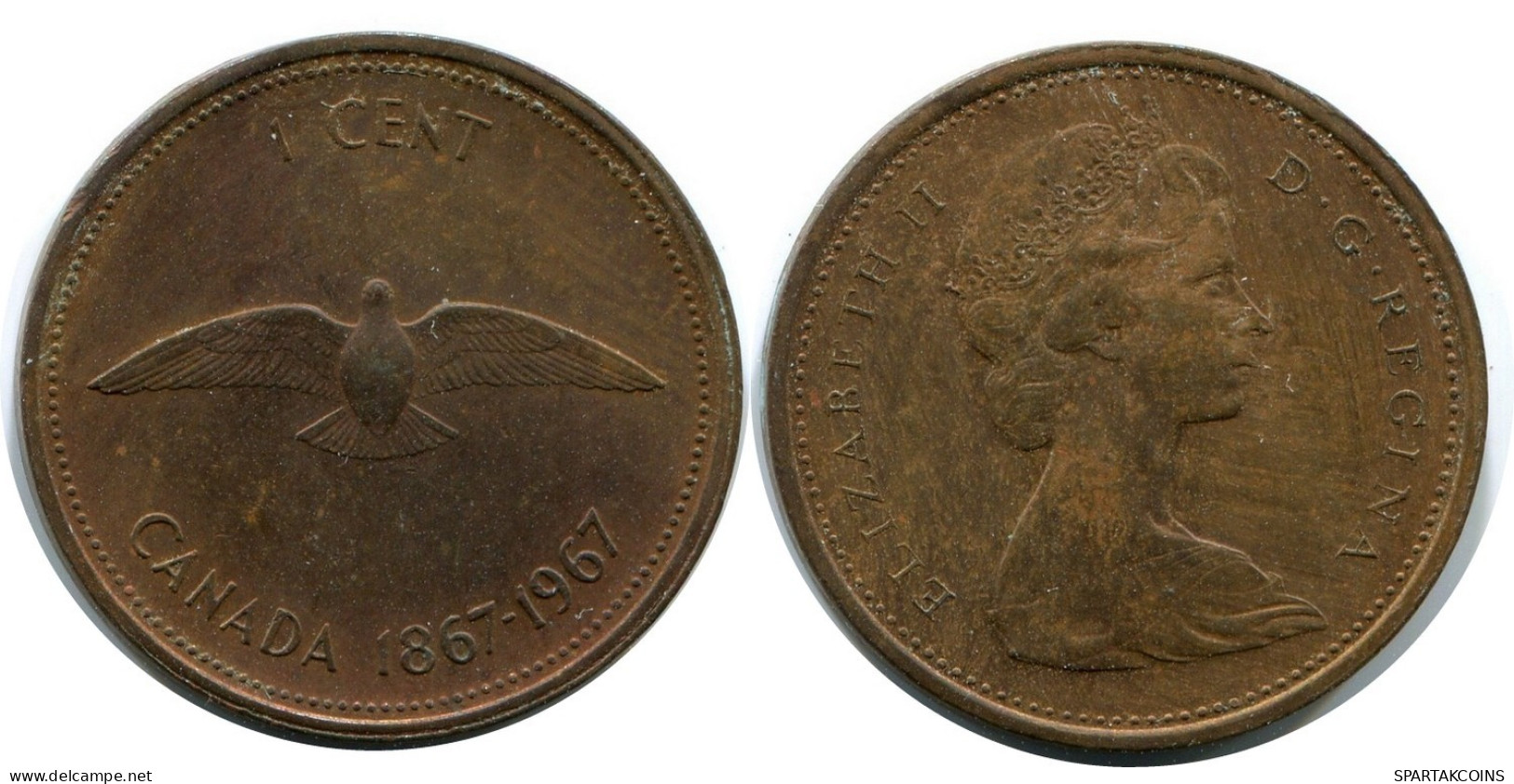 1 CENT 1967 CANADA Coin #AX380.U.A - Canada