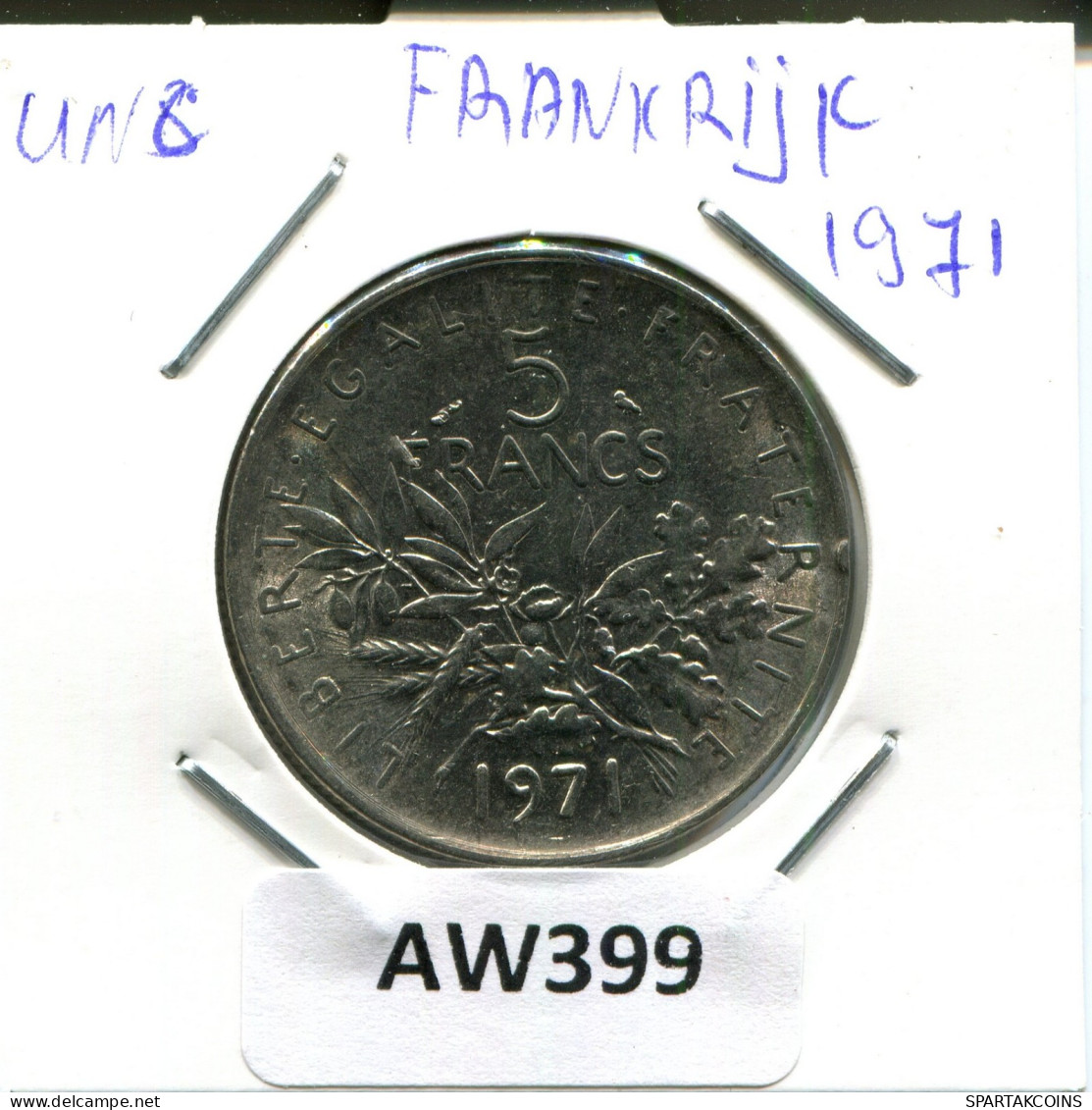 5 FRANCS 1971 FRANKREICH FRANCE Französisch Münze #AW399.D.A - 5 Francs