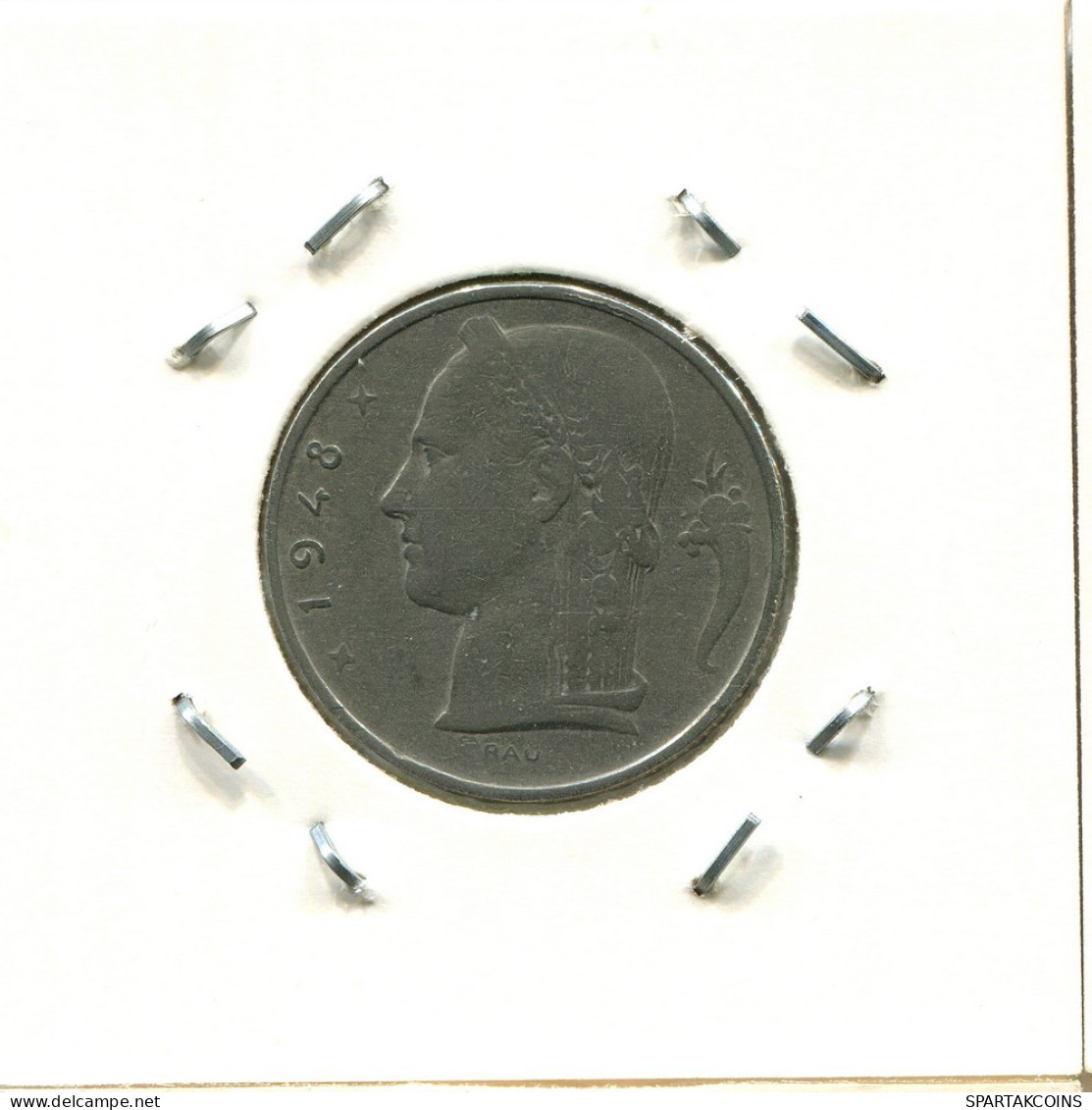 5 FRANCS 1948 DUTCH Text BÉLGICA BELGIUM Moneda #BA574.E.A - 5 Franc