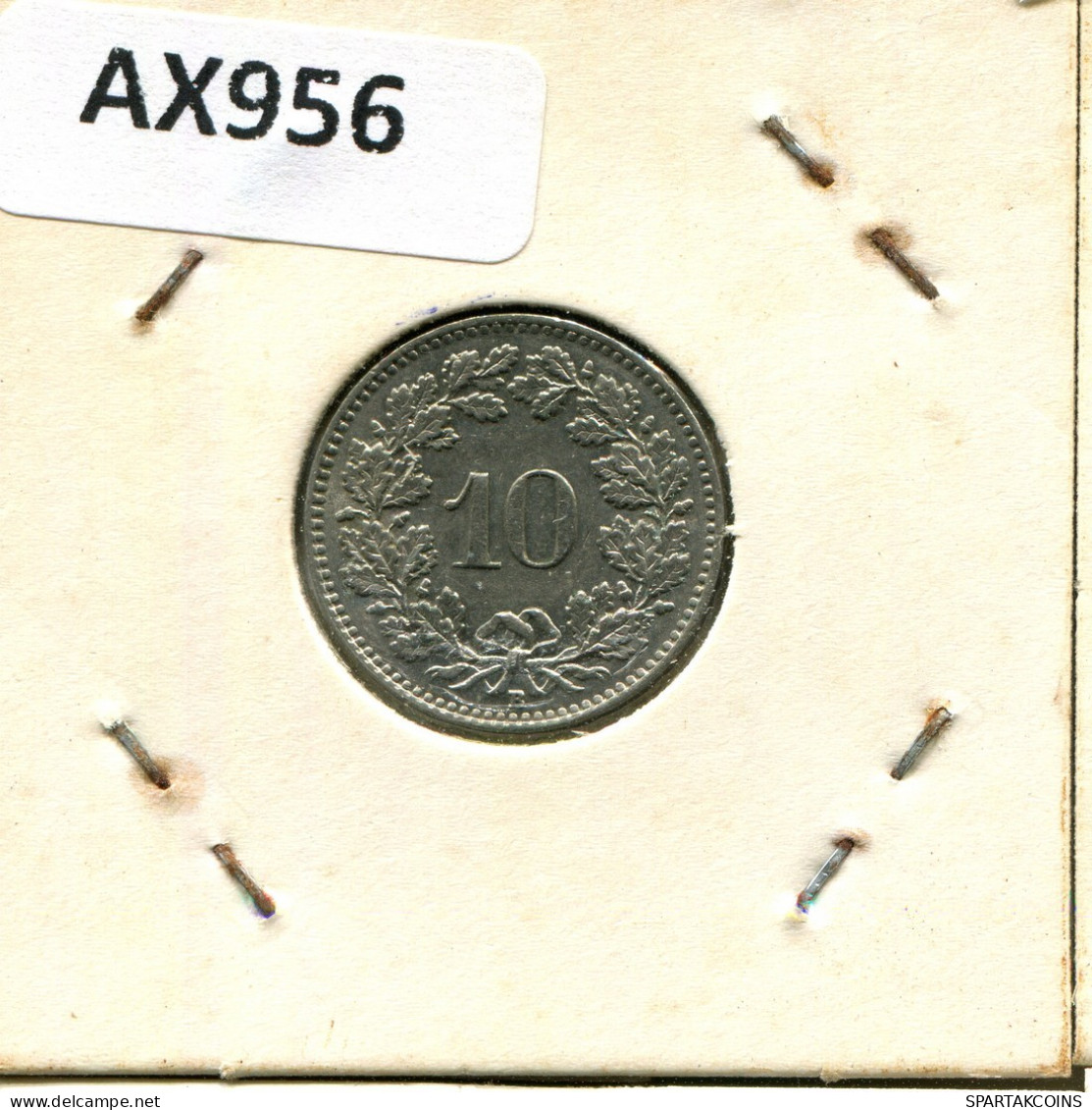 10 RAPPEN 1957 B SCHWEIZ SWITZERLAND Münze #AX956.3.D.A - Sonstige & Ohne Zuordnung