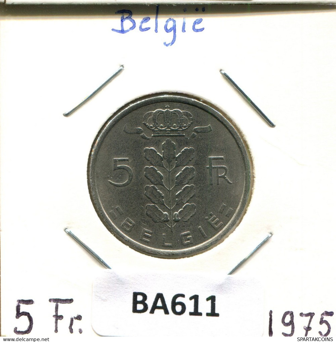 5 FRANCS 1974 DUTCH Text BÉLGICA BELGIUM Moneda #BA611.E.A - 5 Frank