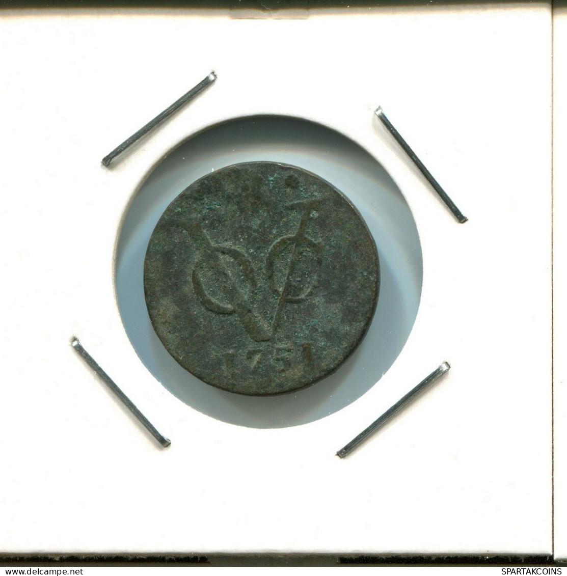 1751 HOLLAND VOC DUIT NETHERLANDS INDIES NEW YORK COLONIAL PENNY #VOC2671.7.U.A - Niederländisch-Indien