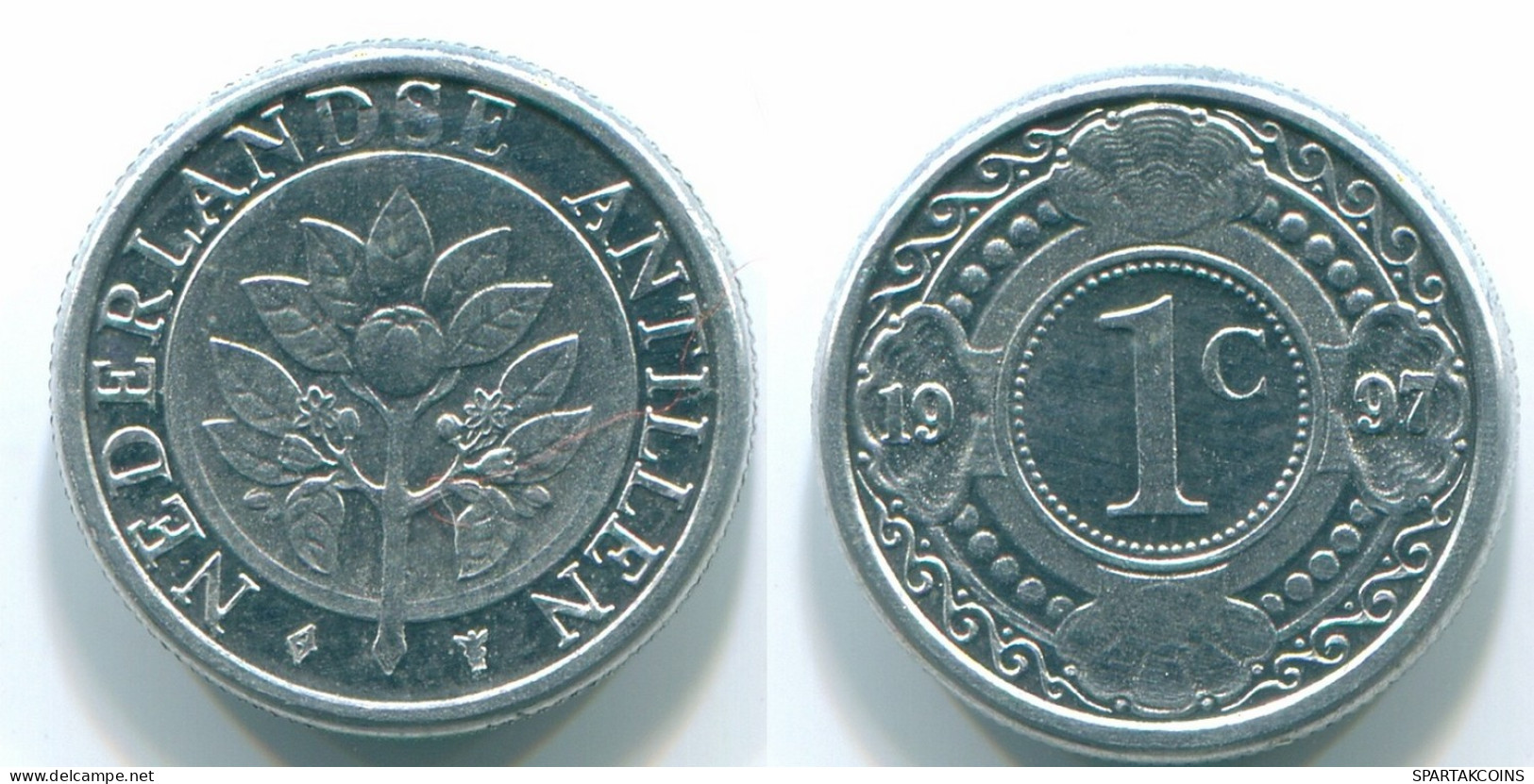 1 CENT 1996 NIEDERLÄNDISCHE ANTILLEN Aluminium Koloniale Münze #S13148.D.A - Nederlandse Antillen