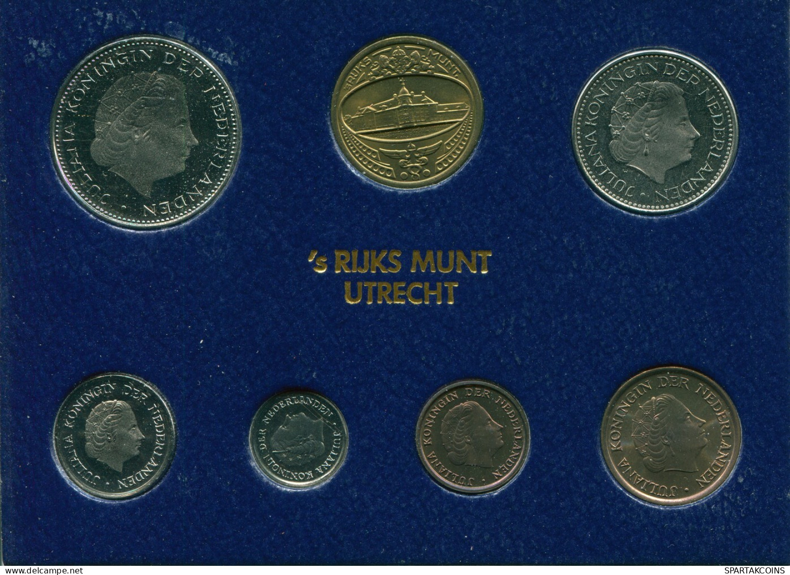NEERLANDÉS NETHERLANDS 1980 MINT SET 6 Moneda + MEDAL #SET1048.3.E.A - Mint Sets & Proof Sets