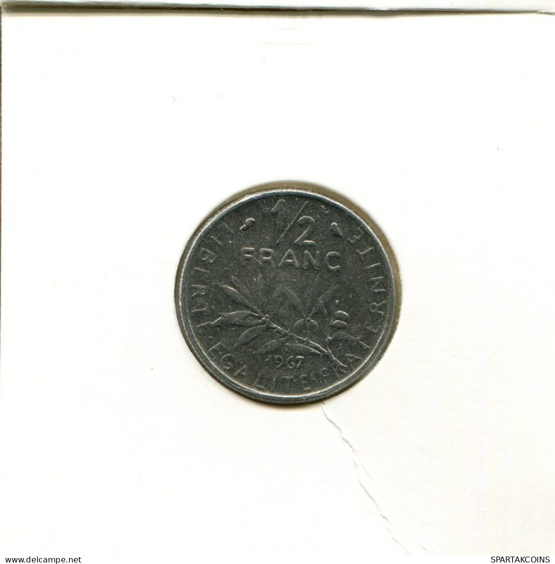 1/2 FRANC 1977 FRANKREICH FRANCE Französisch Münze #AK498.D.A - 1/2 Franc