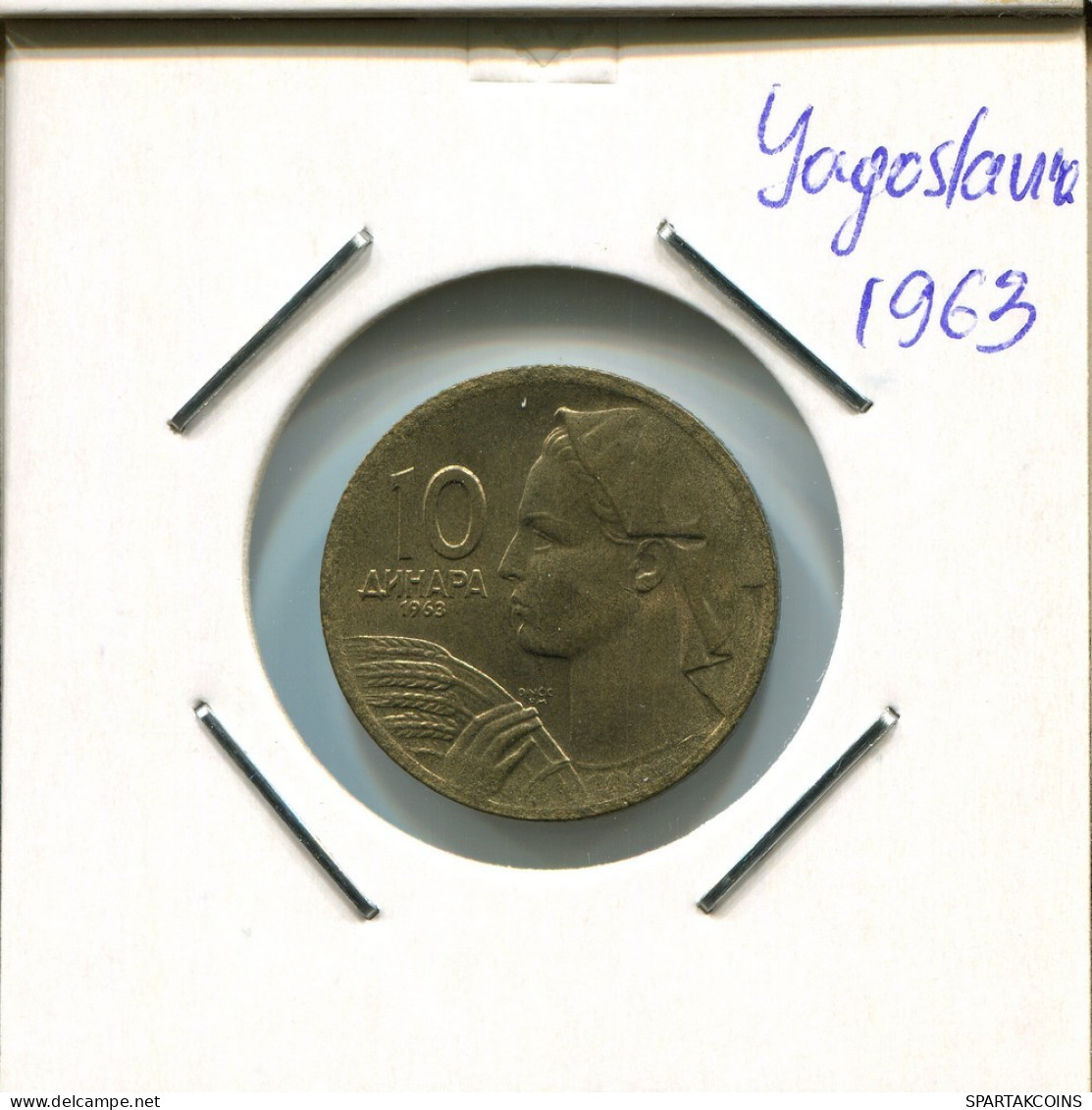 10 DINARA 1963 YUGOSLAVIA Coin #AR453.U.A - Yougoslavie
