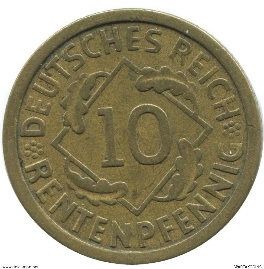 10 RENTENPFENNIG 1924 A ALLEMAGNE Pièce GERMANY #AD574.9.F.A - 10 Renten- & 10 Reichspfennig