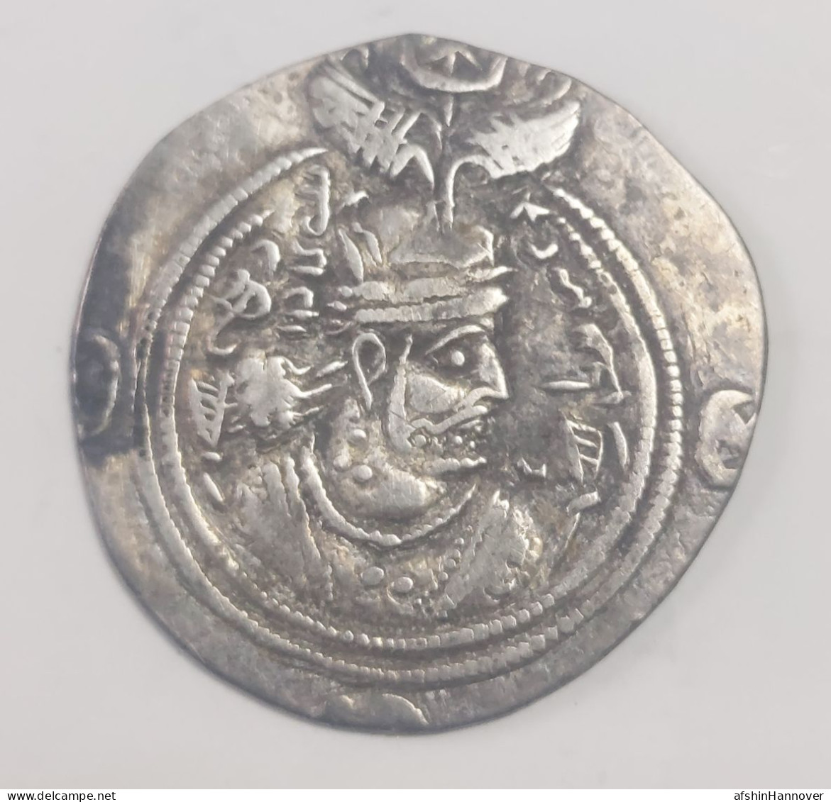 SASANIAN KINGS. Khosrau II. 591-628 AD. AR Silver Drachm Year 27 Mint LD - Orientalische Münzen