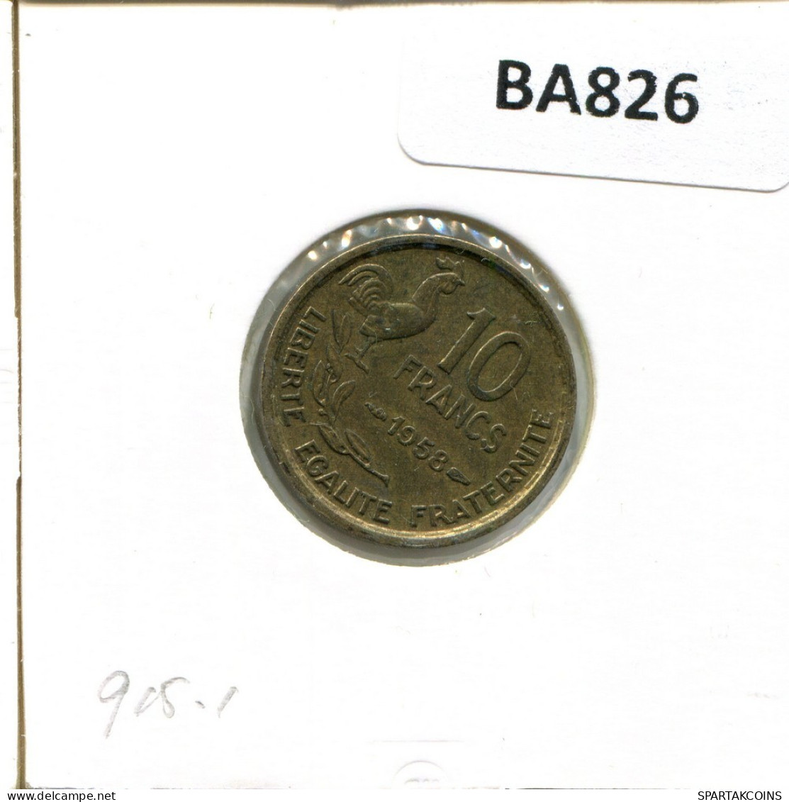 10 FRANCS 1958 FRANCIA FRANCE Moneda #BA826.E.A - 10 Francs