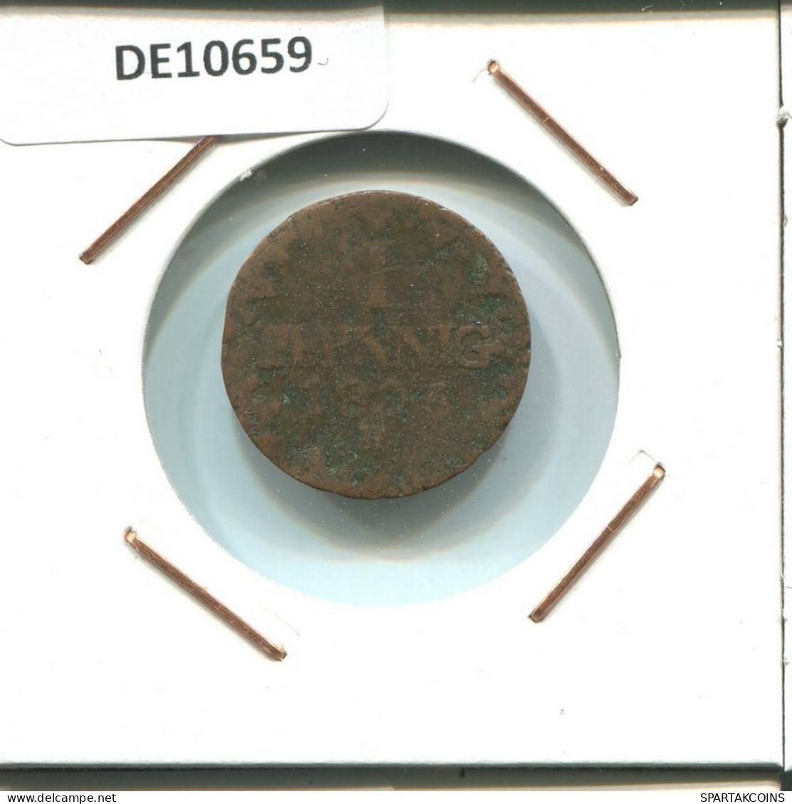 SAXONY 1 PFENNIG 1805 H Dresden Mint German States #DE10659.16.D.A - Sonstige & Ohne Zuordnung