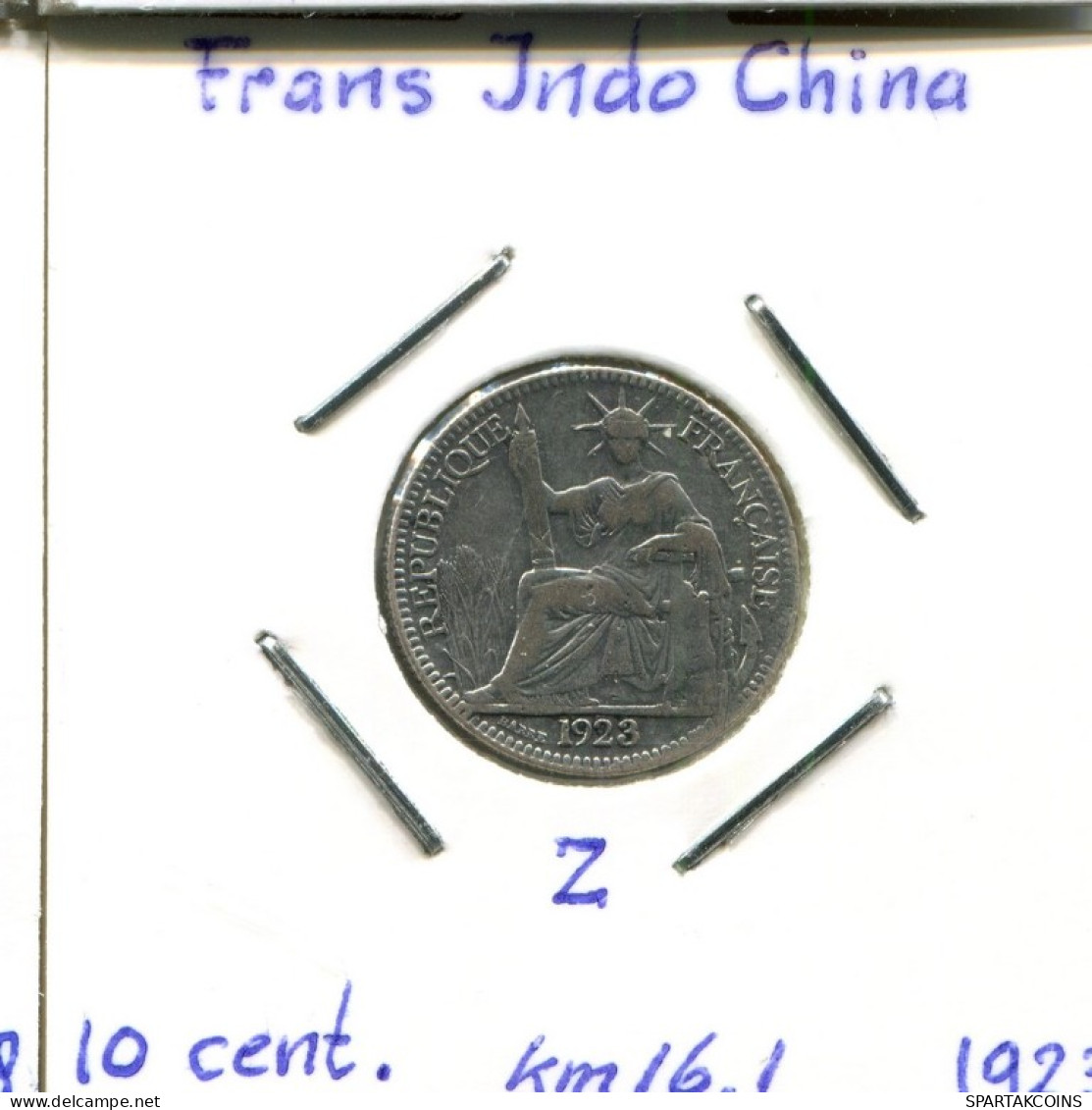 10 CENT 1923 INDOCHINA FRENCH INDOCHINA Colonial Moneda #AM490.E.A - Französisch-Indochina