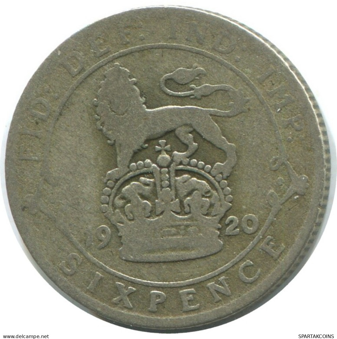 SIXPENCE 1920 UK GRANDE-BRETAGNE GREAT BRITAIN ARGENT Pièce #AG940.1.F.A - H. 6 Pence