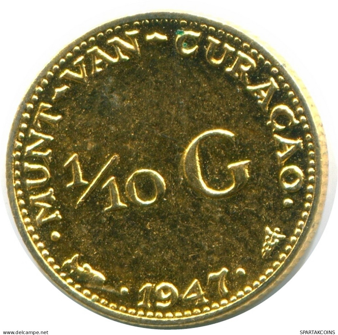 1/10 GULDEN 1947 CURACAO NIEDERLANDE SILBER Koloniale Münze #NL11846.3.D.A - Curaçao