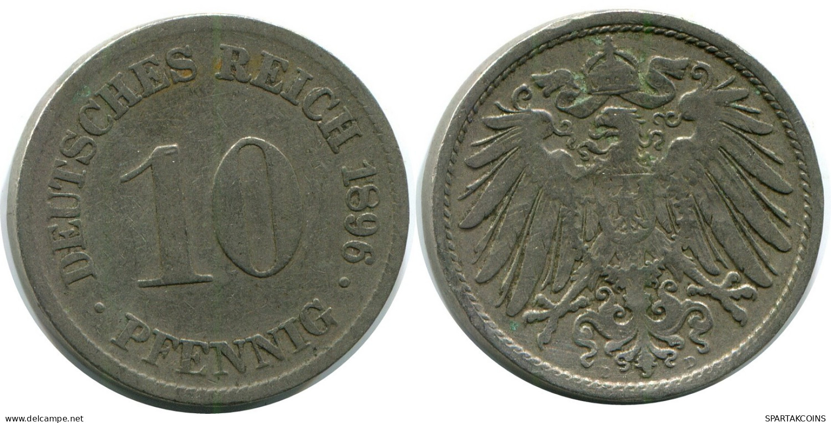 10 PFENNIG 1896 D ALLEMAGNE Pièce GERMANY #DB300.F.A - 10 Pfennig