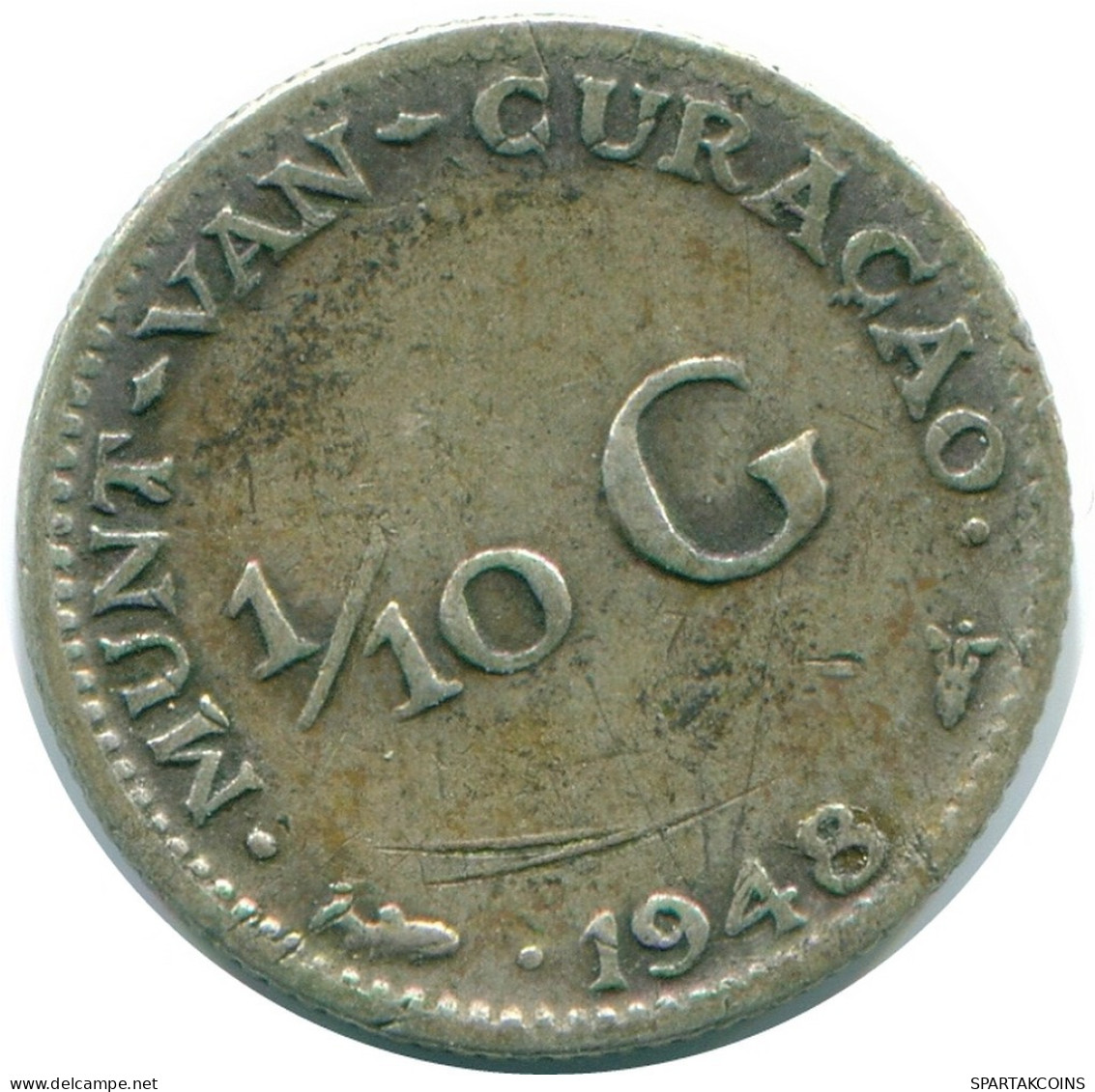 1/10 GULDEN 1948 CURACAO NEERLANDÉS NETHERLANDS PLATA #NL12004.3.E.A - Curaçao