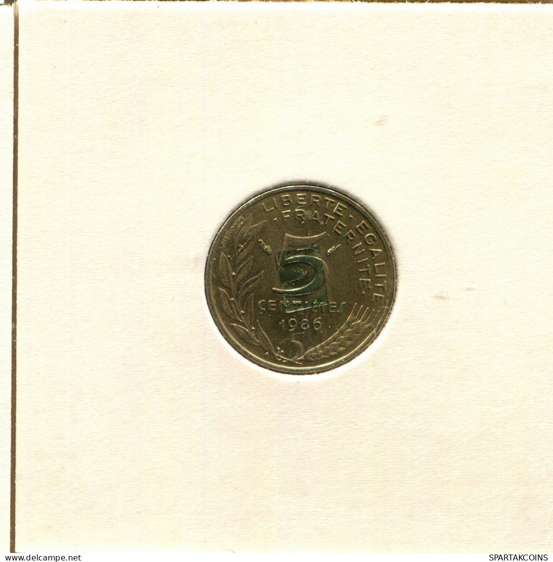 5 CENTIMES 1986 FRANCIA FRANCE Moneda #BB427.E.A - 5 Centimes