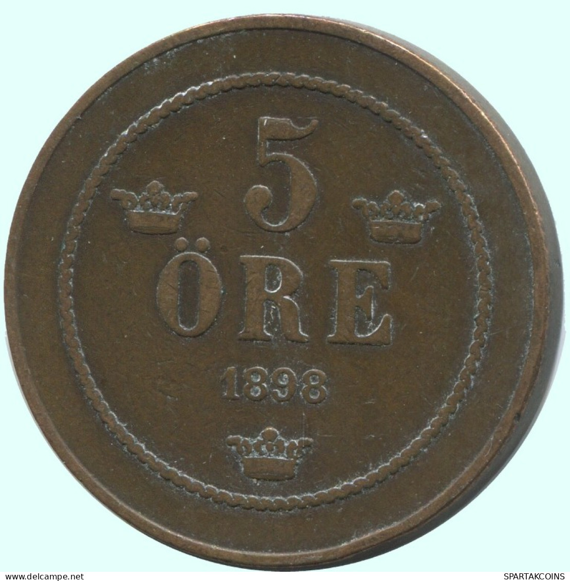 5 ORE 1898 SCHWEDEN SWEDEN Münze #AC657.2.D.A - Sweden