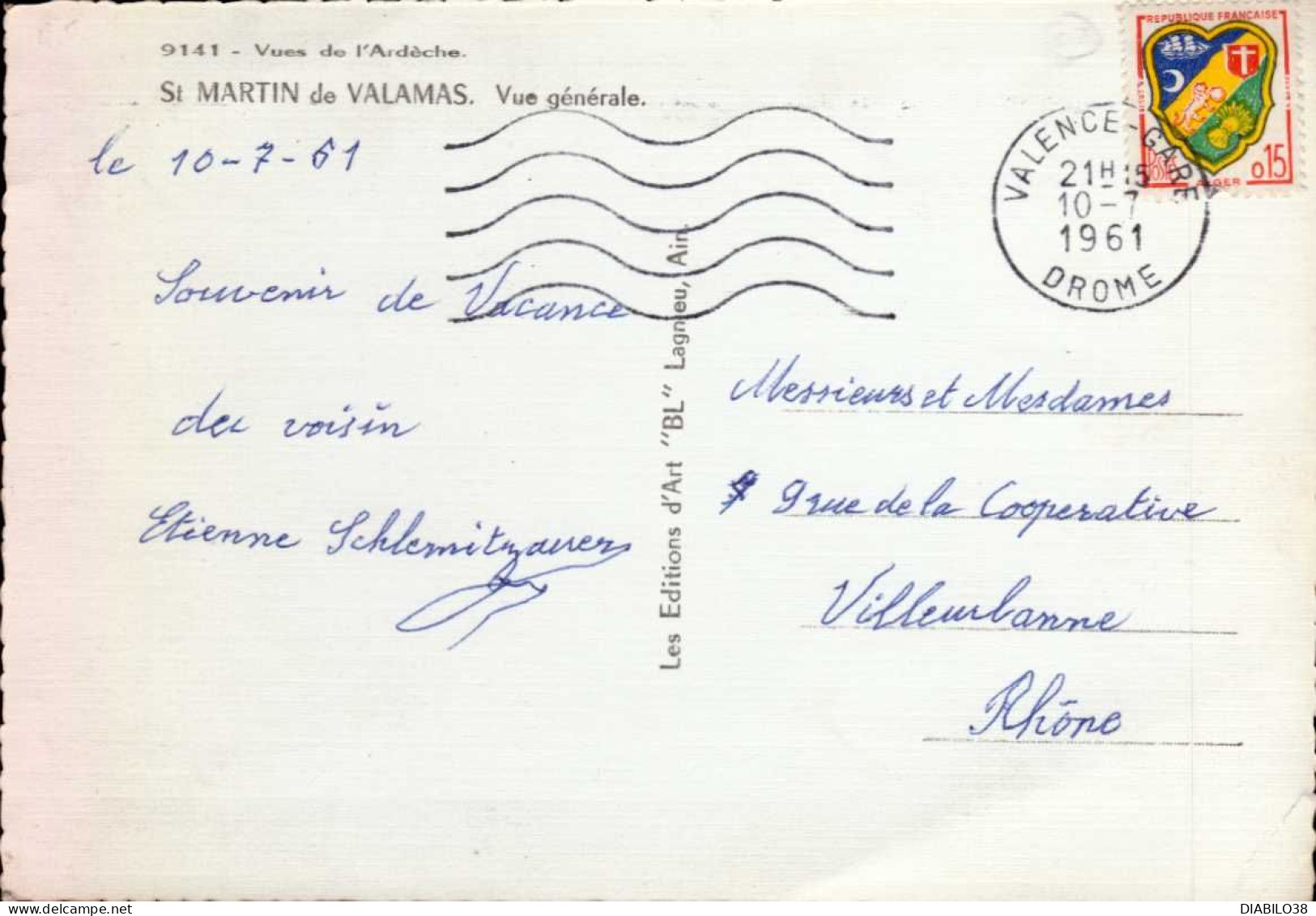 SAINT-MARTIN DE VALAMAS ( ARDECHE )   VUE GENERALE - Saint Martin De Valamas