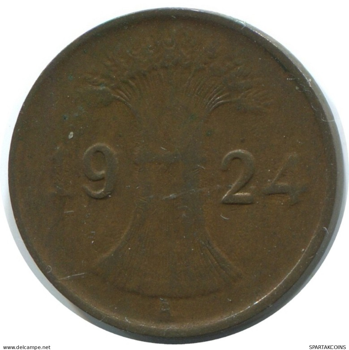 1 RENTENPFENNIG 1924 A ALLEMAGNE Pièce GERMANY #AE199.F.A - 1 Rentenpfennig & 1 Reichspfennig