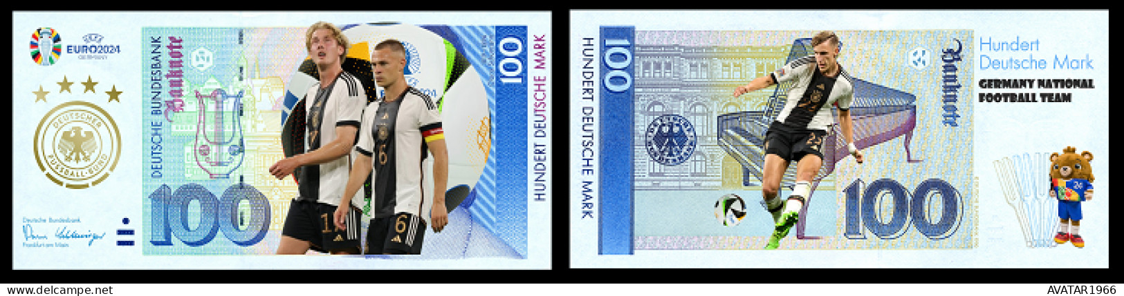 UEFA European Football Championship 2024 qualified country  Germany  8 pieces Germany fantasy paper money