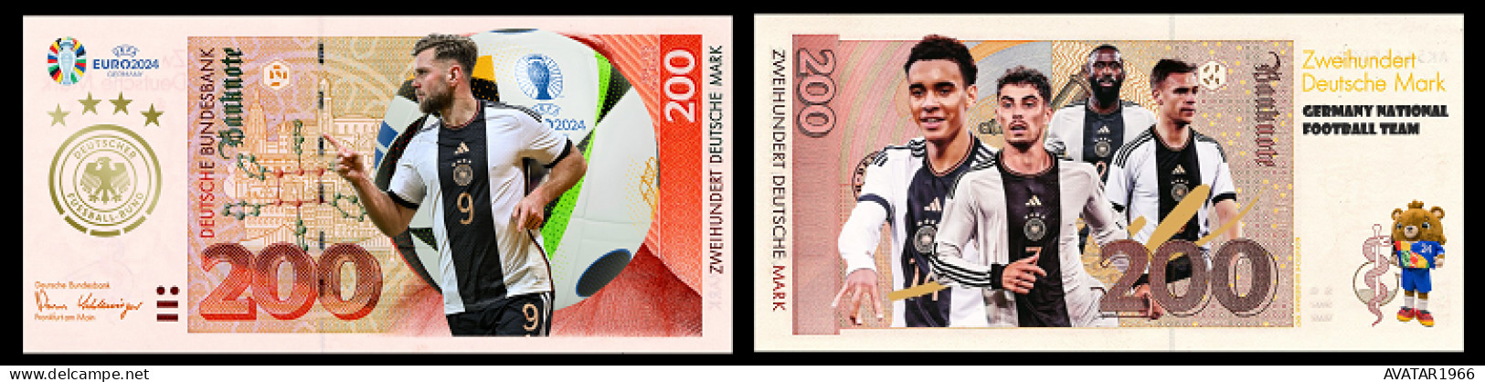 UEFA European Football Championship 2024 qualified country  Germany  8 pieces Germany fantasy paper money